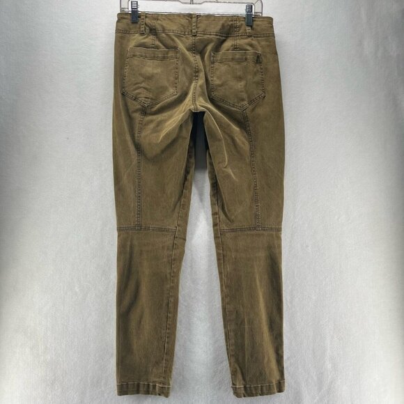 ALC Jeans Womens Size 6 Low Rise Skinny Ankle Stretch Cotton Khaki Olive Green - Picture 2 of 11